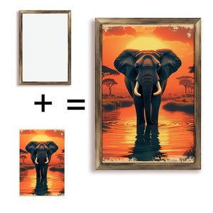 Cuadro <span class=keywords><strong>de</strong></span> Llama Bebé Enmarcado <span class=keywords><strong>de</strong></span> 20x30cm con Marco <span class=keywords><strong>de</strong></span> <span class=keywords><strong>Madera</strong></span> - Product Image 1