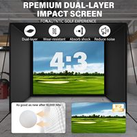 Kit d'enceinte de simulateur de golf sur mesure pour usine, avec rembourrage en mousse, cadres en acier, écran anti-impact HD de qualité supérieure, rideaux occultants et protection latérale