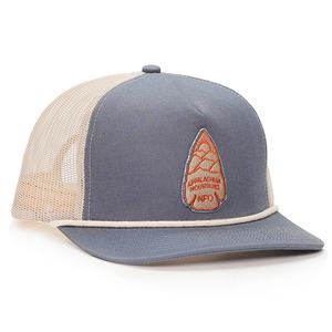 Casquettes de camionneur en maille à 5 panneaux avec logo personnalisé, broderie en polyester, cordons pour hommes et femmes - Product Image 3