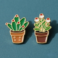 Fournisseur en gros d'épingles, épingles en métal pour plantes en pot, badge, broche, épinglette de fleur, épinglette en émail personnalisée, douce ou dure