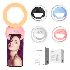 Anel de logotipo personalizado para selfie, anel com luz 3 modos de cores sem bloqueio de tela para celular selfie e vídeo