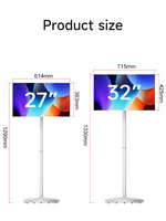 Téléviseur Intelligent Portable d'Intérieur, Écran Tactile LCD Full HD de 32 Pouces, Mobile et Interactif, Écran IPS Rotatif avec USB et WiFi