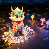 Maßgefertigte Bunte Drachen-Figuren-Laternen Dekorative Beleuchtung für Kommerzielle Fußgängerzonen, Parks, Plätze und Veranstaltungsorte
