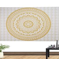 Permadani dinding Mandala emas besar permadani gantung tradisional India Hippie dekorasi kamar Oriental artis India kamar tidur gantung
