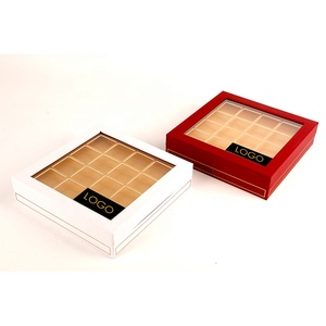 food grade custom luxury truffle bonbon candy rigid cookie chocolate gift packaging box with paper divider