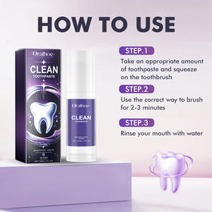 Beautiful Smile Wholesale 30ml Professional Brighten <strong>Colour</strong> <strong>Corrector</strong> Purple Teeth Whitening <strong>Toothpaste</strong> - Product Image 3