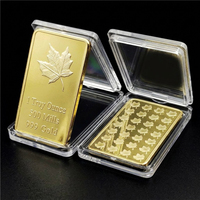 Pièces de monnaie souvenir personnalisées et barres d'or répliques plaquées or pur 24 carats, faux billets, artisanat métallique OEM, dollars factices