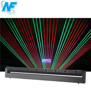 Lampu Laser Proyektor Bergerak 8 Sinar, Lampu Laser Linear 300Mw * 8 RGB Warna