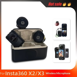 Micrófono Lavalier Inalámbrico de Alta Calidad para <span class=keywords><strong>Insta360</strong></span> <span class=keywords><strong>X3</strong></span> / ONE <span class=keywords><strong>X2</strong></span> - Plug and Play, Accesorio con Cancelación de Ruido para Cámara de Acción - Product Image 2