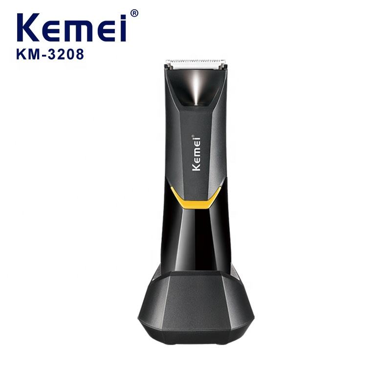 Kemei KM-3208 Керамический Резак паха на лобке, производство Китай интимных частей тела, электрическая бритва для мужчин, для быстрой зарядки с usb-портом, водонепроницаемая зубная щетка триммер для волос на теле