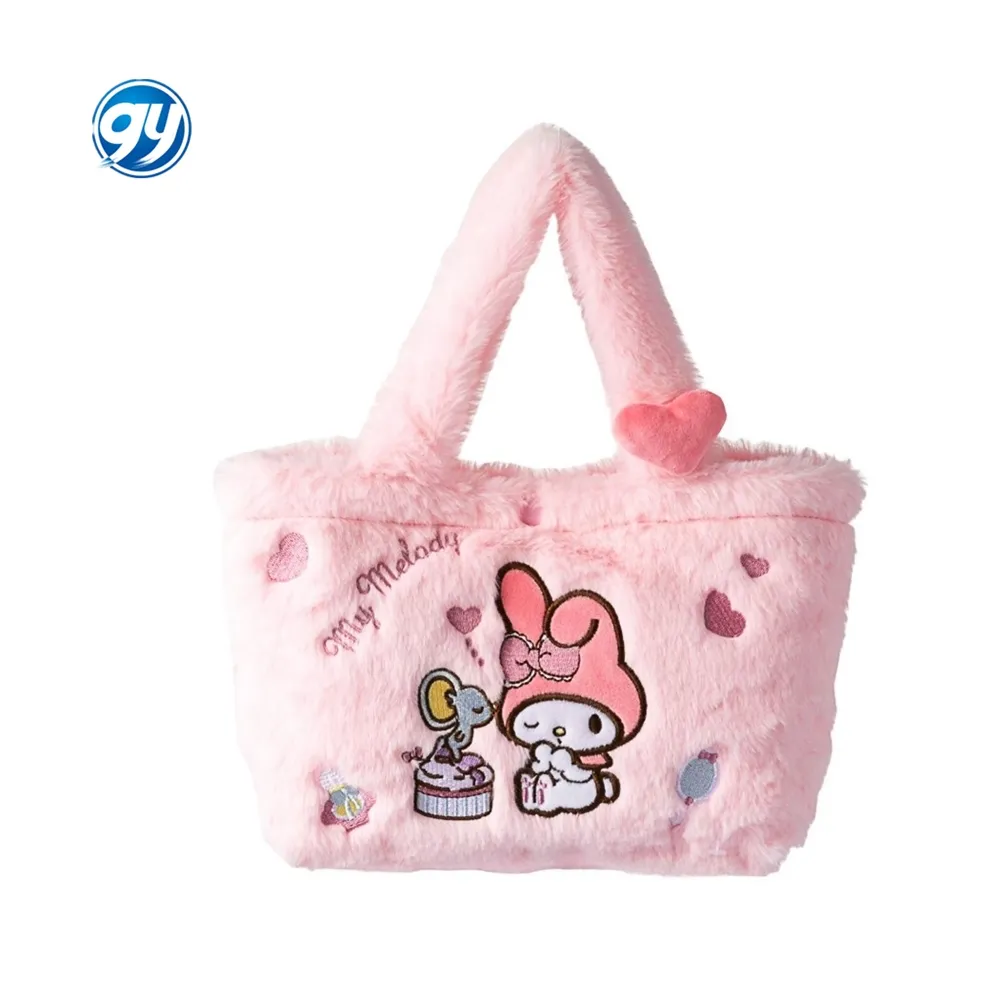 GY bolsos pouch Sanrio Tote Bag Hello Kitten My Melody Kuromi Kawaii Doll Plush Shoulder Bags Girls bolsa mochila