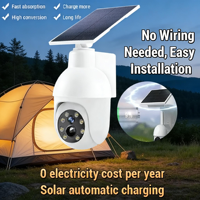 Caméra de sécurité factice solaire extérieure, fausse caméra avec détecteur de mouvement, facture d'électricité zéro, projecteur LED étanche IP65