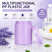 Pot en plastique à double paroi de 100g, noir mat, pour emballage de produits de soin, avec couvercle à vis en plastique, vente en gros
