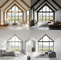 Maison triangulaire moderne en structure acier respirante et personnalisable pour magasin spécialisé de vêtements, idéale pour chambre et cuisine