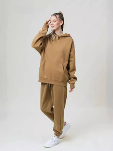 Sudadera con Capucha de Color Sólido para Mujer, Venta al Por Mayor, Ropa de Calle para Otoño e Invierno, Marca Privada Personalizada - Product Image 3