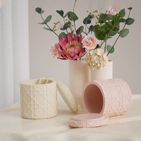 Sans BPA facile à libérer bricolage pot de bonbons époxy moule conteneur de stockage moule cylindre rond motif Silicone boîte à bijoux résine moules