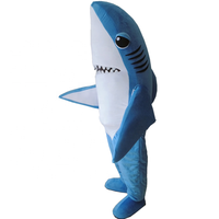 Costume de mascotte requin bleu foncé personnalisé en EVA pour adultes - Idéal pour le carnaval et les fêtes