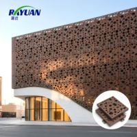 Façade ventilée en aluminium perforé, panneau métallique perforé sur mesure pour mur extérieur de bâtiment moderne