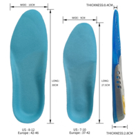Nouvelles semelles de sport en gel souple pour hommes en TPE tricolore, souples et confortables, antidérapantes et absorbant les chocs.