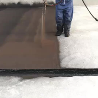 Matériau de revêtement imperméable à l'eau Bitume Caoutchouc Asphalte Pulvérisation de liquide Design moderne Extérieur à deux composants à réglage rapide