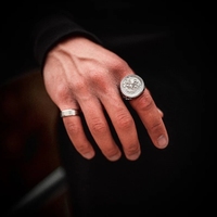Bague pour Homme Inspire Jewelry, Design Populaire, Bague Souveraine 18 carats en Or, Bague Souveraine Saint George en Acier Inoxydable