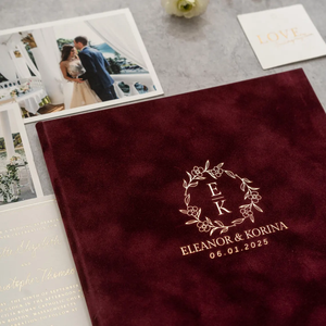 Porta Certificados de Boda de Terciopelo Premium con Diseño <span class=keywords><strong>Personalizado</strong></span> en Lámina, Estuche Clásico para Documentos, Recuerdo para Celebración de Matrimonio - Product Image 3