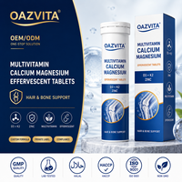 OAZVITA OEM Comprimés Multivitaminés Suppléments Nutritionnels Calcium Magnésium Croissance des Cheveux Zinc Vitamine D3 K2 Comprimé Effervescent
