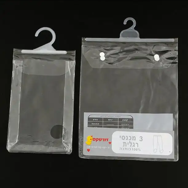 Vêtements Emballage sac EN PVC avec bouton et cintre