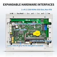Mini PC CWWK U10 sin ventilador i5-8265U 2 x Gigabit LAN (i210+i219-LM) 2 x RS232 COM 1x PCIE GPIO 4USB Ordenador industrial para carril DIN