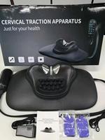 Soporte para el Cuello, Corrector Cervical Ajustable, Entrenador de Columna Vertebral, Masajeador de Cuello y Hombros con Vibración para Relajar los Músculos