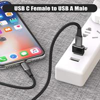 Schitec, gran oferta, aleación de aluminio, adaptador USB a USB C, transferencia de datos de sincronización de carga, convertidor de cargador tipo C hembra a macho para