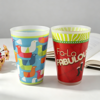 Gobelets à eau froide en PP de 450 ml, Topboutique, pour la cuisine, la maison, les fêtes, l'intérieur et l'extérieur, verres à boire résistants aux bris