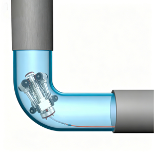 Robot d'inspection de canalisations étanche IP68 avec caméra flexible pour traverser horizontalement, verticalement et à 90 degrés °   Courbes à l'intérieur des tuyaux - Product Image 3