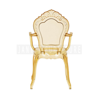 Chaise empilable avec accoudoirs pour événements de mariage, modèle Prince Amber Ghost Belle Epoque