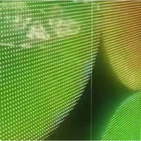 Écran LED transparent flexible à haute luminosité, vitres adhésives pour l'affichage en magasin de détail, film souple pour animation