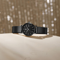 Montres Gohuos 7821 au design simple, bracelet en acier inoxydable, mode féminine, luxe, étanches 30M, quartz, date automatique, montre-bracelet pour femmes