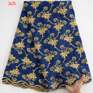 3635 più recente tessuto di pizzo di <span class=keywords><strong>cotone</strong></span> africano con strass 5 yarde all'ingrosso svizzero tessuto di pizzo per le donne <span class=keywords><strong>abiti</strong></span> <span class=keywords><strong>da</strong></span> <span class=keywords><strong>sposa</strong></span> - Product Image 5