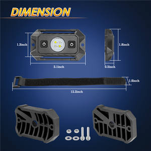 Lumière Led blanche verte avec interrupteur, 2 pièces, éclairage de carte capuchon pour porte arrière et zone de cargaison 12V, boîtier en aluminium - Product Image 2