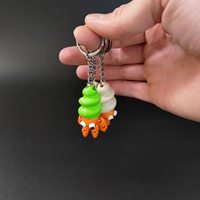 Porte-clés créatif en forme de crabe ermite imprimé en 3D PLA, personnalisable, commandes en gros acceptées, modèle 3D haute précision