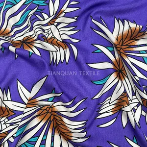 somali dress bati printed rayon fabric woven spun rayon 100% viscose fabric for african women clothes