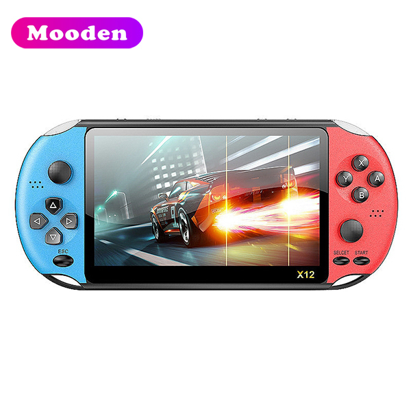 L X12 32-Bit Portable Mini Retro Handheld Game Console 5.1" Color Display 8GB Memory 3000 Built-In Games /NES/Arcade Support