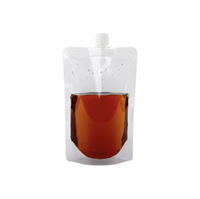 Pochette souple à bec verseur, réutilisable et recyclable, en plastique, avec fermeture sécurisée pour le stockage de jus et de vodka, sans BPA