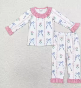 ชุดเสื้อผ้าเด็กผู้หญิงสองชิ้นลาย<span class=keywords><strong>เป็ด</strong></span>มอลลาร์ด แขนยาว เสื้อและ<span class=keywords><strong>กางเกง</strong></span> ชุดเด็กแต่งระบาย - Product Image 6