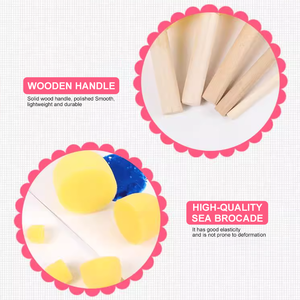 Trẻ Em Tự Làm Của Nhãn Hiệu Sơn Vòng Hình Dạng Ngón Tay Sơn EVA Bọt Tay Vàng Miếng Bọt Biển Stamper Bàn Chải Nguồn Cung Cấp Nghệ Thuật - Product Image 5