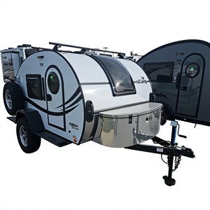 Remolque de Campamento Moderno Impermeable en Forma de Lágrima, Remolque de Viaje Plegable Ligero para Campamentos Familiares - Product Image 1