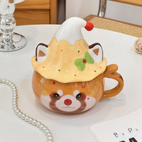 Tasse de chapeau magique mignon de conception originale avec la tasse de chat de dessin animé de couvercle
