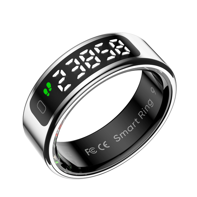 New Smart Ring R11 Touch Display Screen 5ATM Waterproof Long Battery Life Fitness Ring