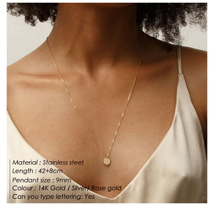 Loufoemanco — collier avec pendentif original <span class=keywords><strong>de</strong></span> 9mm, lettres personnalisées, en acier inoxydable, par <span class=keywords><strong>Sublimation</strong></span>, bijou ras du <span class=keywords><strong>cou</strong></span>, pièce <span class=keywords><strong>de</strong></span> monnaie en or - Product Image 3