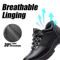 Chaussures de sécurité à semelle en caoutchouc certifiées CE, anti-écrasement, embout en acier, cuir microfibre, bottes de travail pour travaux de construction en extérieur