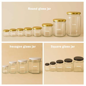Bán Buôn Thực Phẩm Cấp Lọ Thủy Tinh 100Ml/120Ml/150Ml/240Ml/350Ml/450Ml Vòng Rỗng Rõ Ràng Thực Phẩm Mật Ong Lưu Trữ Lọ Thủy Tinh Với Mũ - Product Image 5
